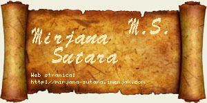 Mirjana Sutara vizit kartica